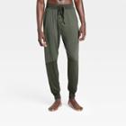 Hanes Premium Men's Colorblock Sleep Jogger Pajama Pants - Green