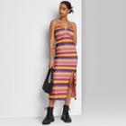 Women's Crochet Slip Dress - Wild Fable Striped Xs, Multicolor