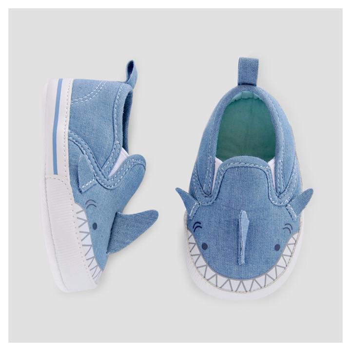 Baby Boys' Shark Slip On Sneakers - Cat & Jack Blue 3-6 Months,