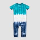Burt's Bees Baby Baby Boys' Organic Cotton Tri Dip Dye Jumpsuit - Blue 0-3m, Boy's,