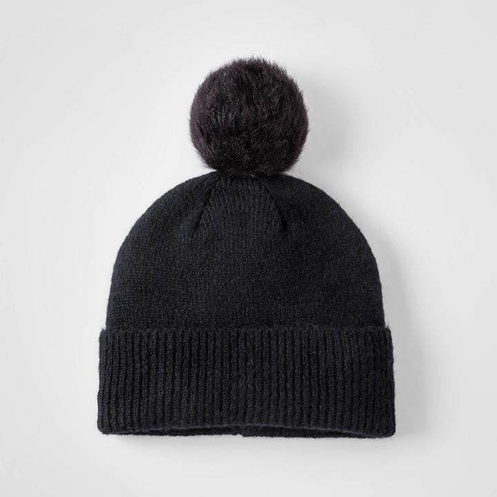 Girls' Pom Hat - Cat & Jack Black