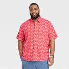 Men's Big & Tall Knit Short Sleeve Button-down Shirt - Goodfellow & Co