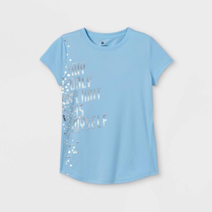 All In Motion Girls' Short Sleeve 'my Only Limit Is Myself' Graphic T-shirt - All In