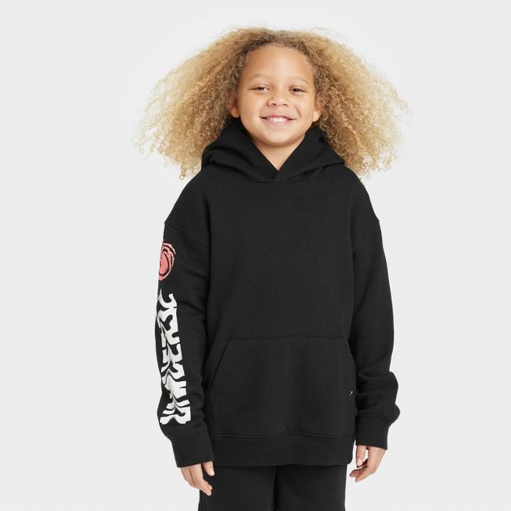 Boys' 'trust The Universe' Graphic Hooded Sweatshirt - Art Class Black