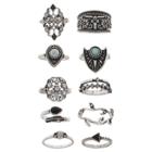 Target Women's Ring Ten Pack Geo Shape With Stones -