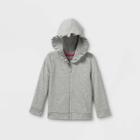 Toddler Girls' Zip-up Hoodie Sweatshirt - Cat & Jack Gray