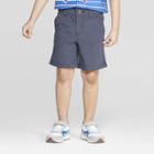 Toddler Boys' Novelty Chambray Flat Front Shorts - Cat & Jack Navy