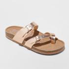 Women's Wide Width Mad Love Prudence Footbed Sandal - Rose Gold 10w,