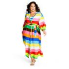Women's Plus Size Striped Cover Up - Tabitha Brown For Target Rainbow