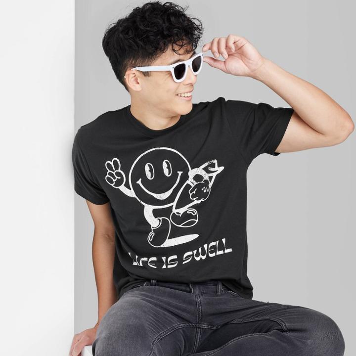 Men's Short Sleeve Sleeve T-shirt - Original Use Black