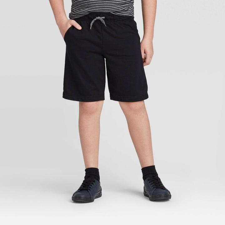Boys' Pull-on Knit Shorts - Cat & Jack Black S, Boy's,