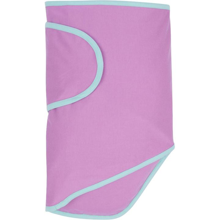 Miracle Blanket Swaddle Wrap - Trim Purple/mint