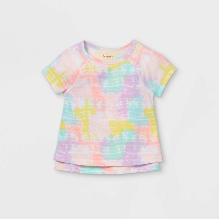 Toddler Girls' Adaptive Abdominal Access Tie-dye T-shirt - Cat & Jack