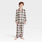 Kids' Holiday Tartan Plaid Flannel Matching Family Pajama Set - Wondershop Cream