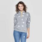 Women's Star Long Sleeve 1/4 Zip Sweatshirt - Grayson Threads (juniors') - Gray