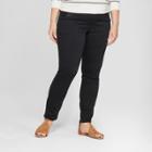 Maternity Plus Size Inset Panel Skinny Jeans - Isabel Maternity By Ingrid & Isabel Black