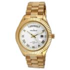 Peugeot Watches Men's Peugeot 14k Gold Plated Stainless Steel Bracelet Watch - Gold/white