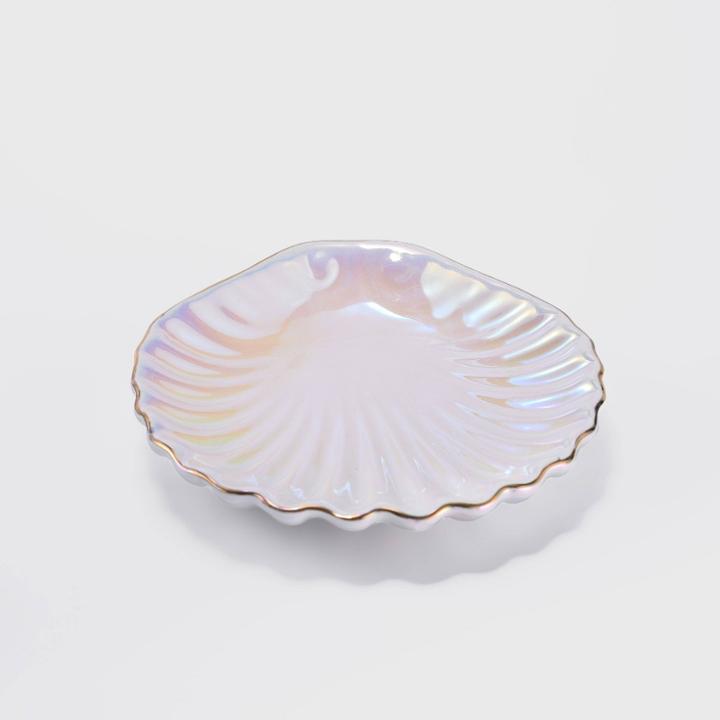 Disney Princess X Popsugar Ariel Shell Trinket Tray, White