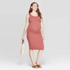 Maternity Sleeveless Scoop Neck T-shirt Dress - Isabel Maternity By Ingrid & Isabel Red Xl, Women's,