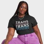 Ph By The Phluid Project Pride Adult Plus Size Trans Pride Power Phluid Project Short Sleeve T-shirt - Black