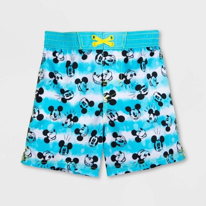 Boys' Disney Mickey Mouse Swim Trunks - Blue 2 - Disney