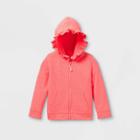 Toddler Girls' Zip-up Hoodie Sweatshirt - Cat & Jack Coral