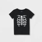 Girls' Flip Sequin Halloween Ribbed Short Sleeve T-shirt - Cat & Jack Black