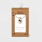 Bella Uno Bellissima Silver Plated Wildflower Pressed Flower Necklace - Gold