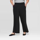 Women's Plus Size Relaxed Fit Wide Leg Pants - Ava & Viv Black