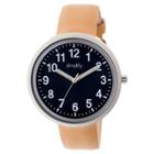 Simplify The 2600 Women's Leather Strap Watch - Khaki