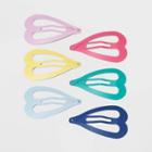 Girls' 6pk Matte Heart Clips - Cat & Jack