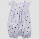 Baby Girls' Ladybug Romper - Just One You Made By Carter's Light Blue Newborn
