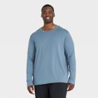 Men's Big & Tall Long Sleeve Performance T-shirt - All In Motion Blue Gray