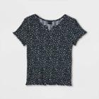Girls' Notch Front T-shirt - Art Class Black