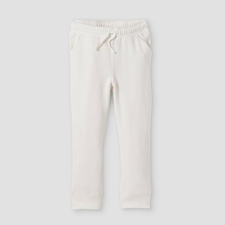Toddler Kids' Fleece Jogger Pants - Cat & Jack Cream
