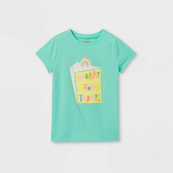 Girls' 'hooray For Today' Graphic Short Sleeve T-shirt - Cat & Jack