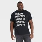 Well Worn Black History Month Men's Big & Tall Names Short Sleeve T-shirt - Black