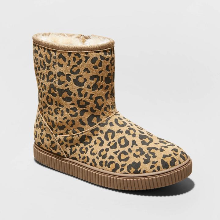 Girls' Eunice Genuine Suede Fashion Boots - Cat & Jack Brown