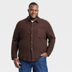 Men's Big & Tall Knit Button-down Shirt - Goodfellow & Co Dark Brown