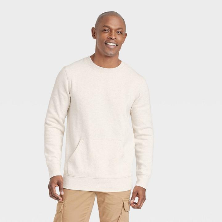 Men's Fleece Pullover - Goodfellow & Co Oatmeal