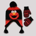 Handwear And Headwear Sets Sesame Street Black Red,
