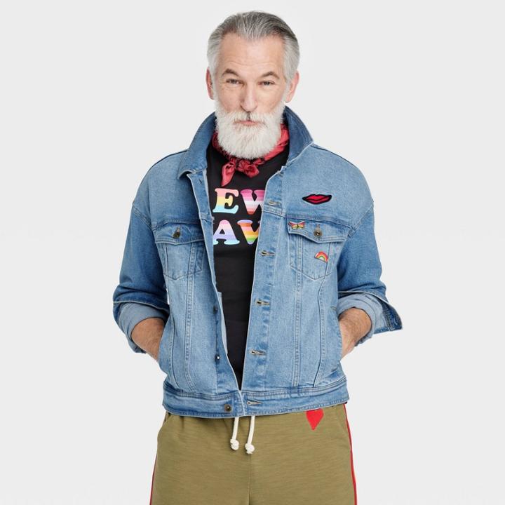 No Brand Pride Adult Queer Artist Design New York 1969 Denim Jacket - Light Wash