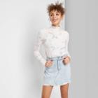 Women's High-rise Denim Mini Skirt - Wild Fable Light Wash 00, Women's, Blue