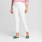 Women's Plus Size Skinny Denim Pants - A New Day White