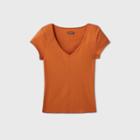Women's Short Sleeve V-neck T-shirt - Wild Fable Orange