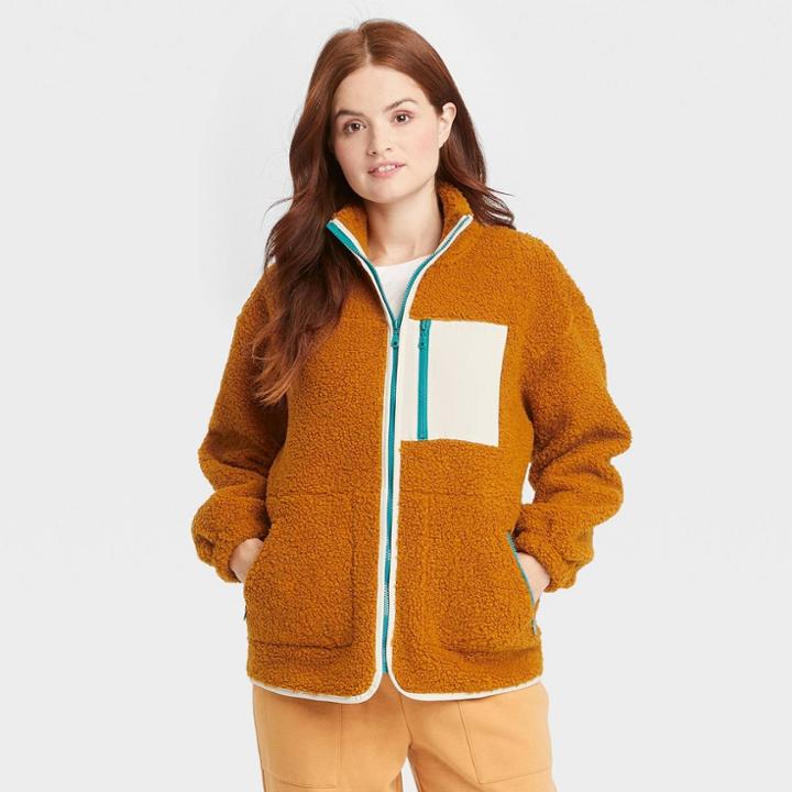 Women's Sherpa Jacket - Universal Thread Brown