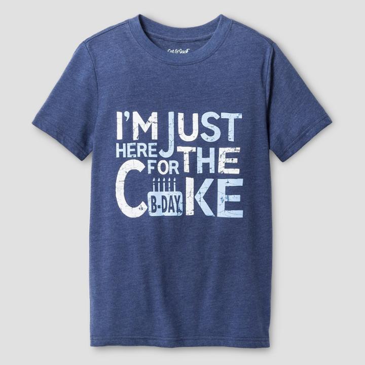 Boys' Here For The Cake Graphic T-shirt - Cat & Jack Wild Blue Yonder