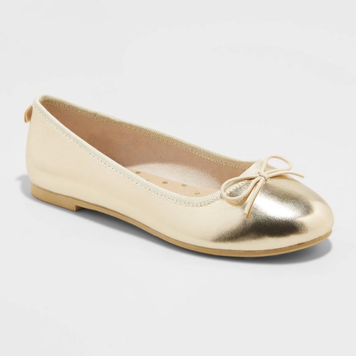 Girls' Stacy Slip-on Ballet Flats - Cat & Jack Gold