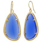 Distributed By Target Gold Plated Blue Drop Earrings - Gold/blue, Gold Blue