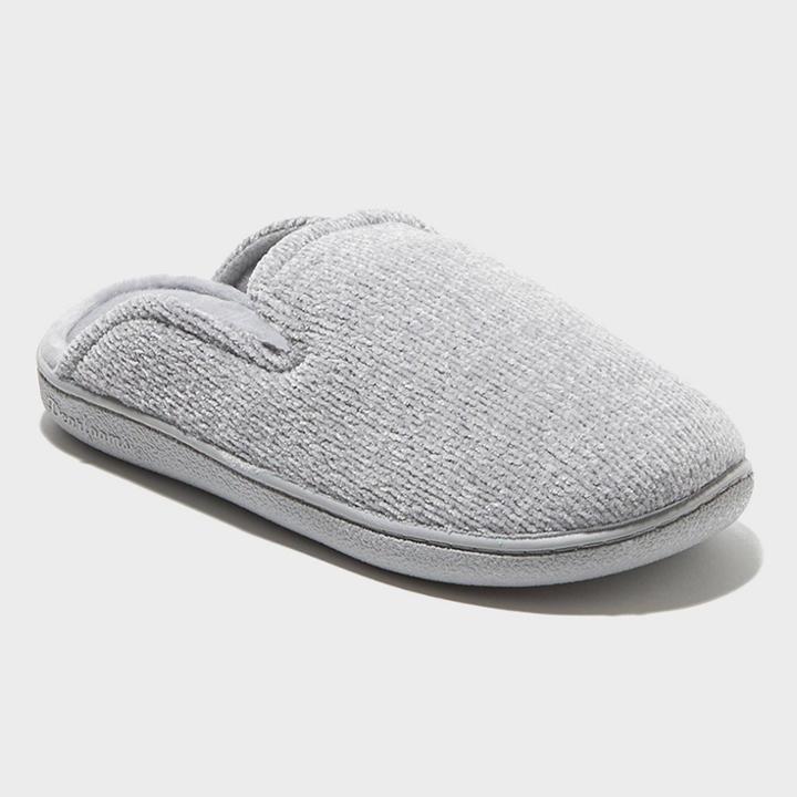 Women's Dluxe By Dearfoams Maci Chenille Slippers - Gray